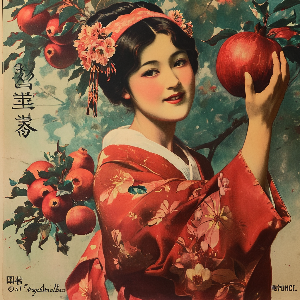 Japanese pomegranate ad from 1920s