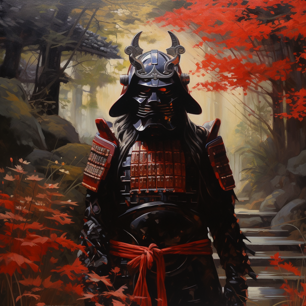 Traditional Japanese Samurai Armor Mask