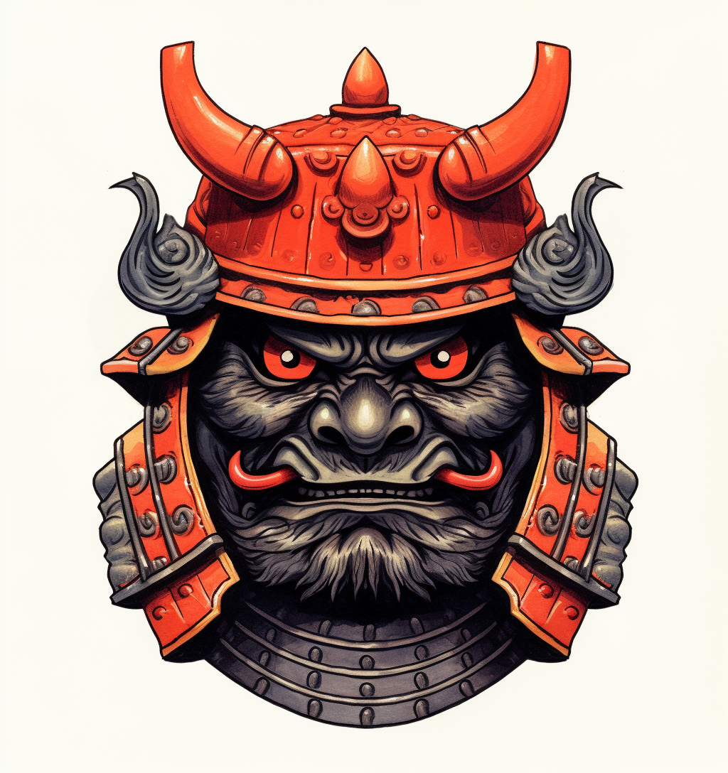 Whimsical Japanese Shogun Clipart