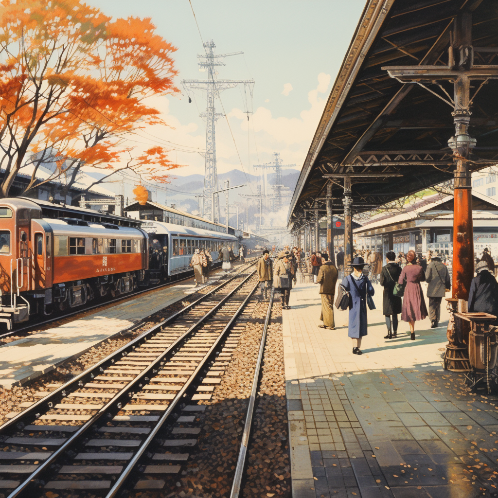 Showa era station in Japan