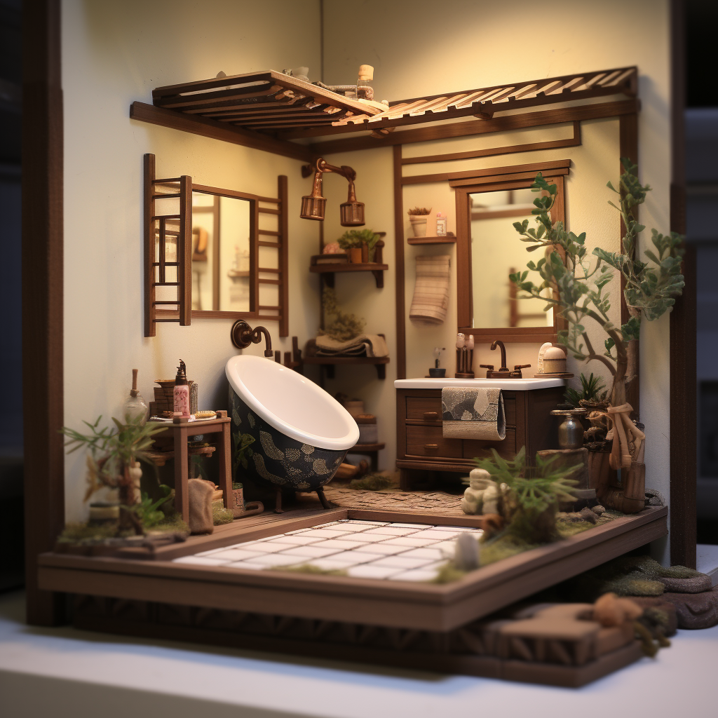 Japanese Style Bathroom for Cool Bachelor