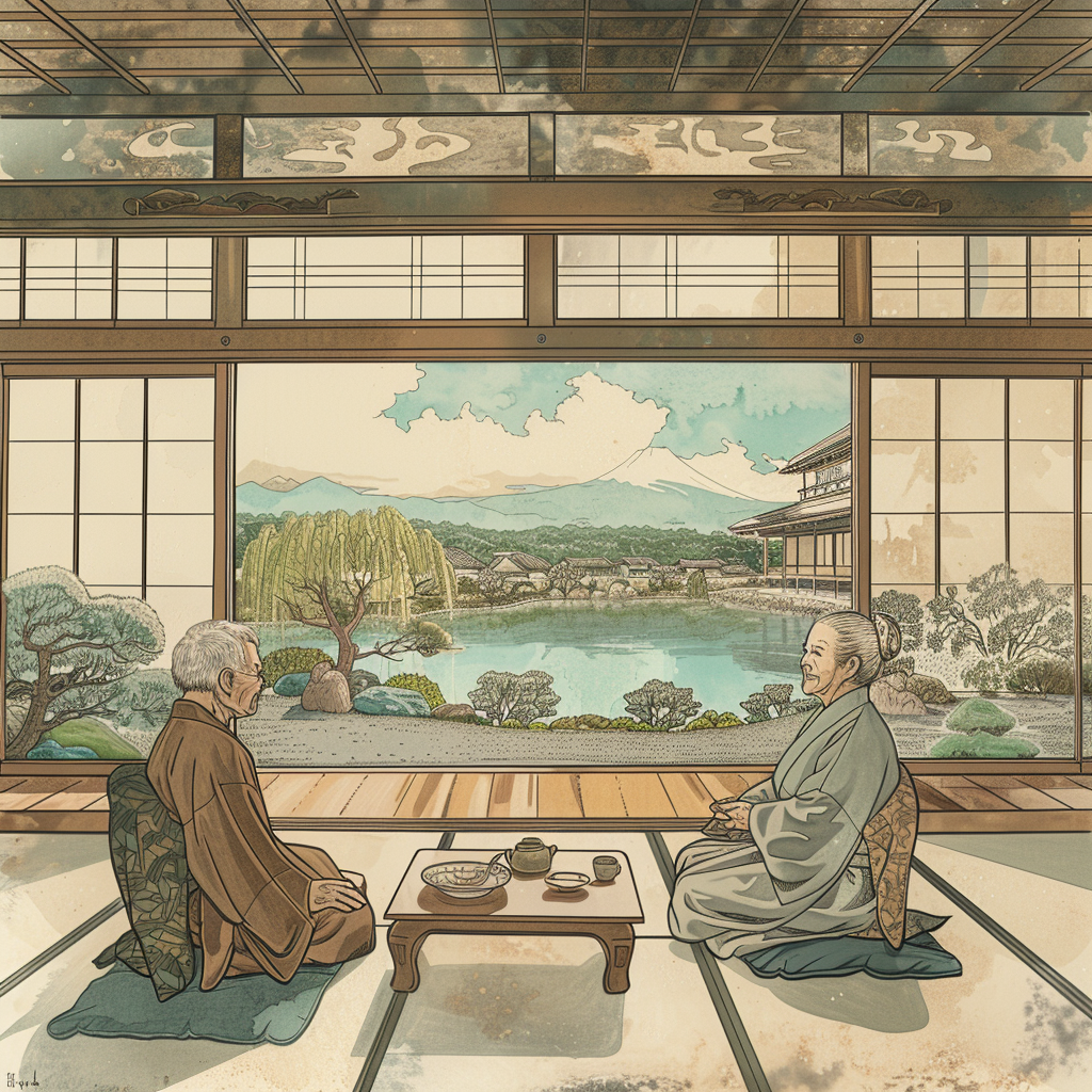 Serene Japanese Home Hokusai Print