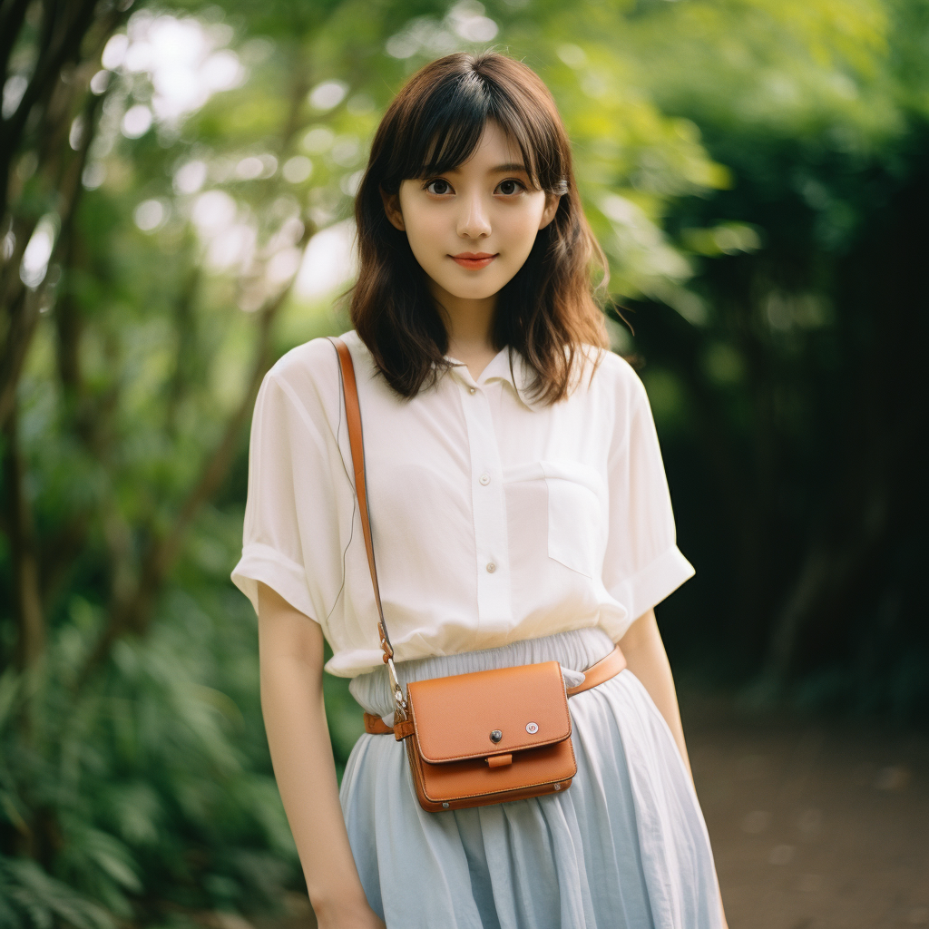 Japanese woman with fashion accessories