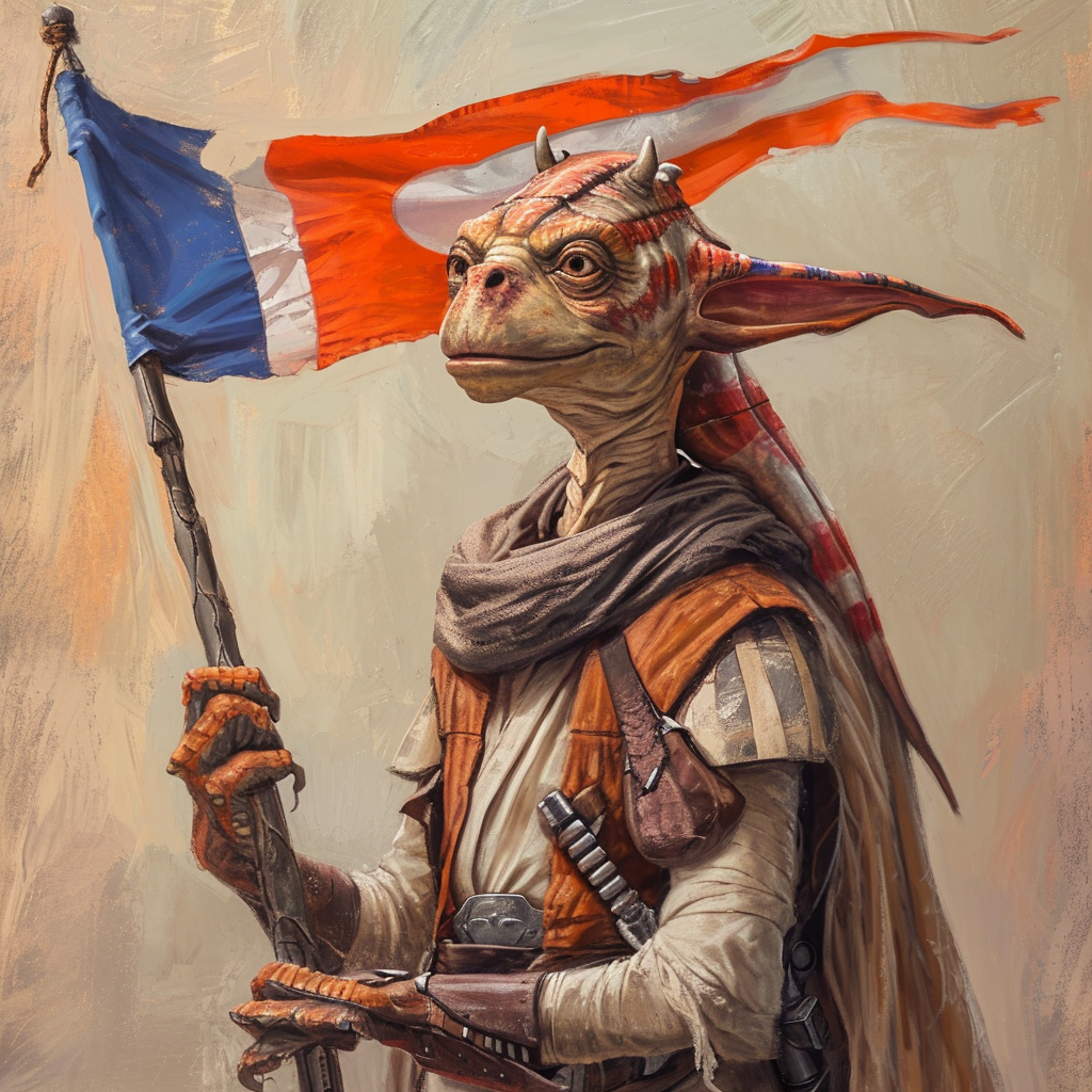 Jar Jar Binks with Netherlands Flag