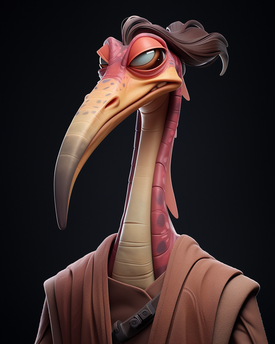 Creative artwork of Jar Jar Binks