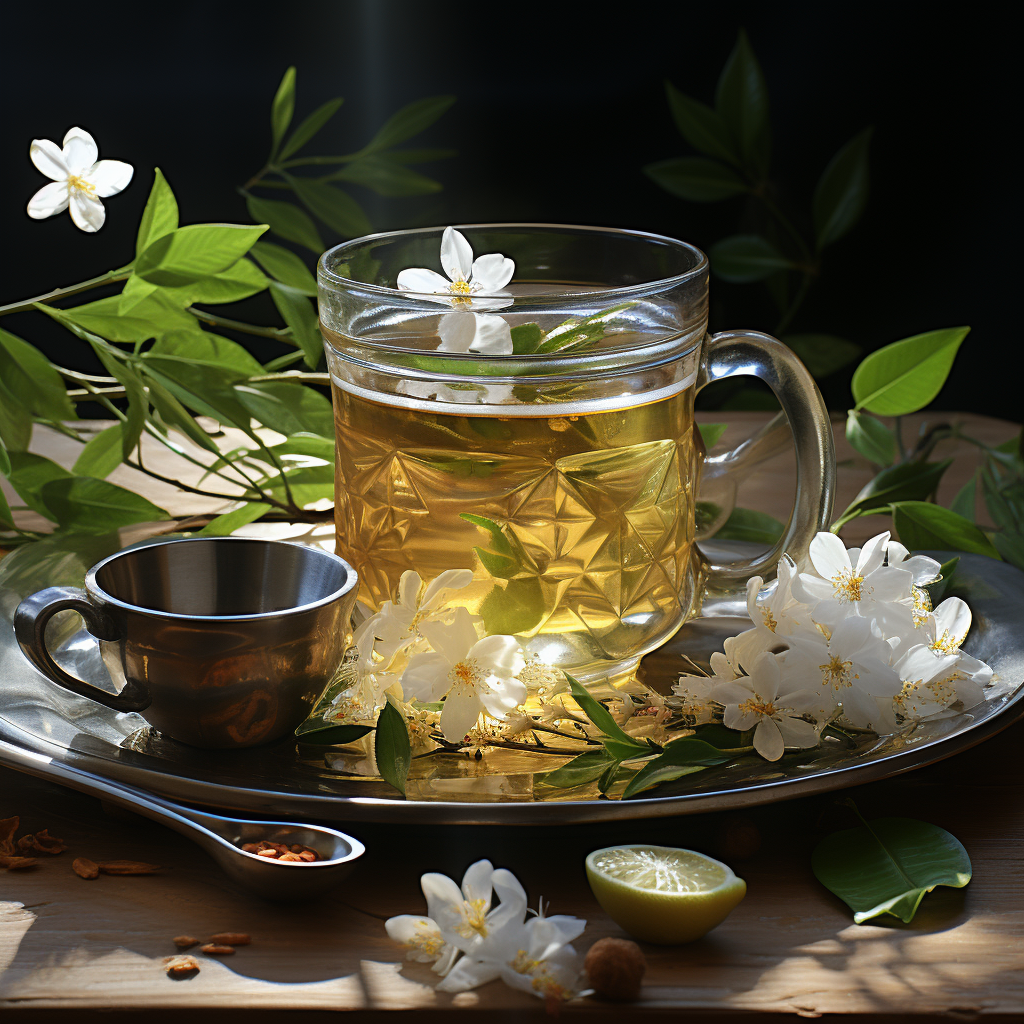 Refreshing and aromatic jasmine tea