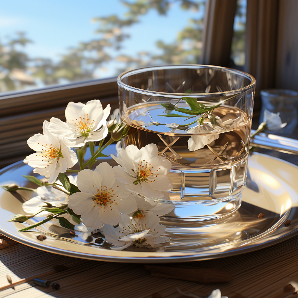 Freshly brewed jasmine tea image