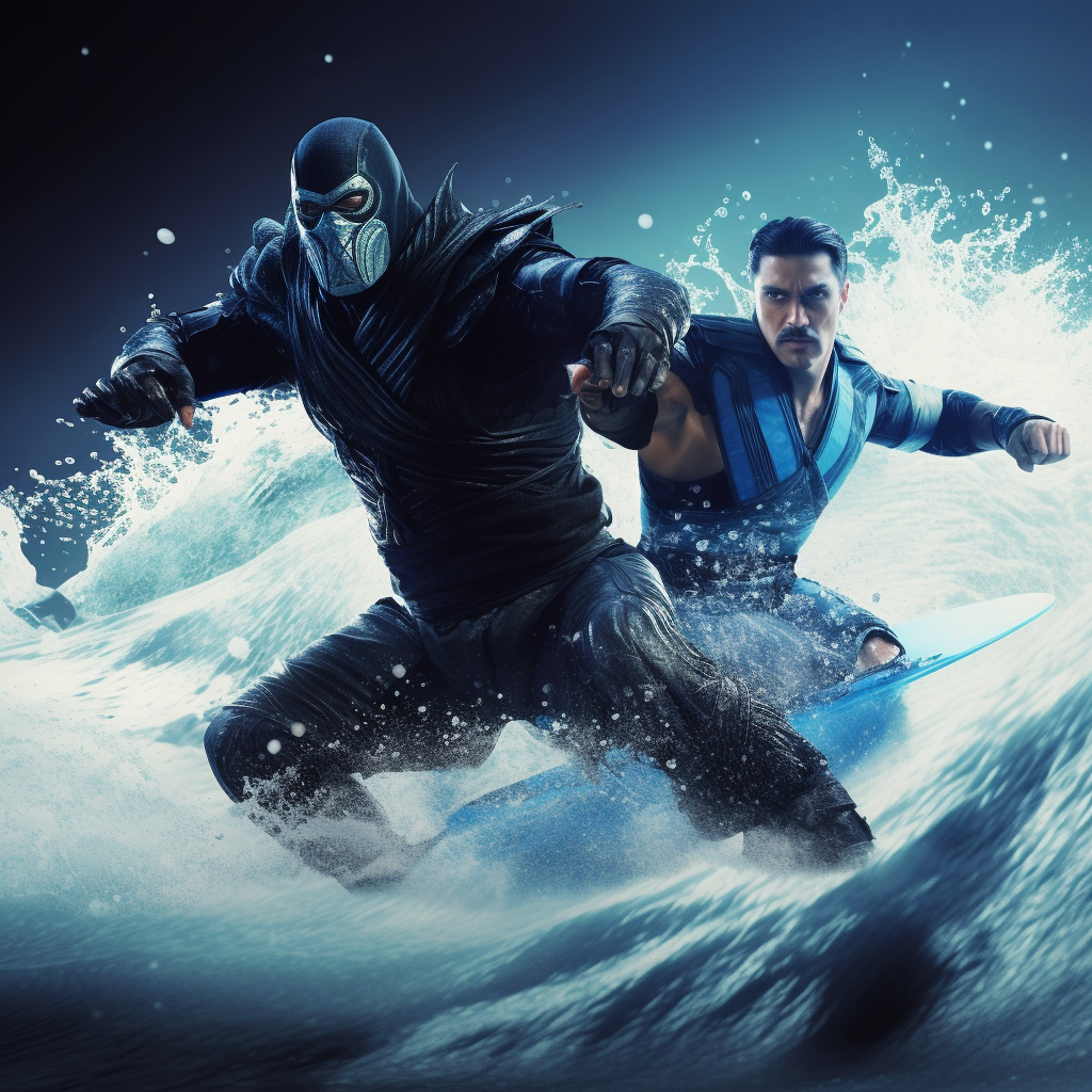 Jax Taylor Surfing Sub Zero Mortal Kombat