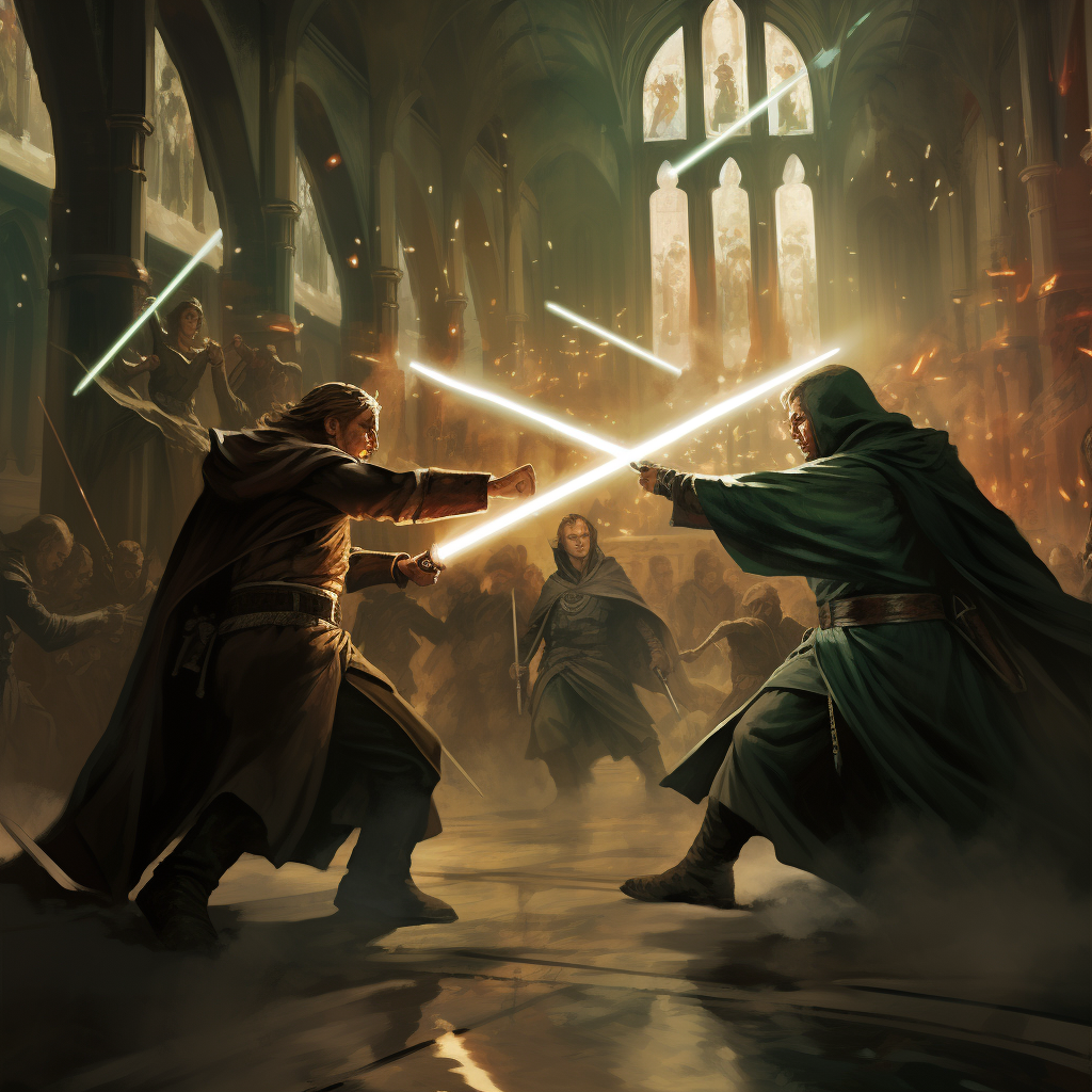 Jedi Council in Battle at Hogwarts