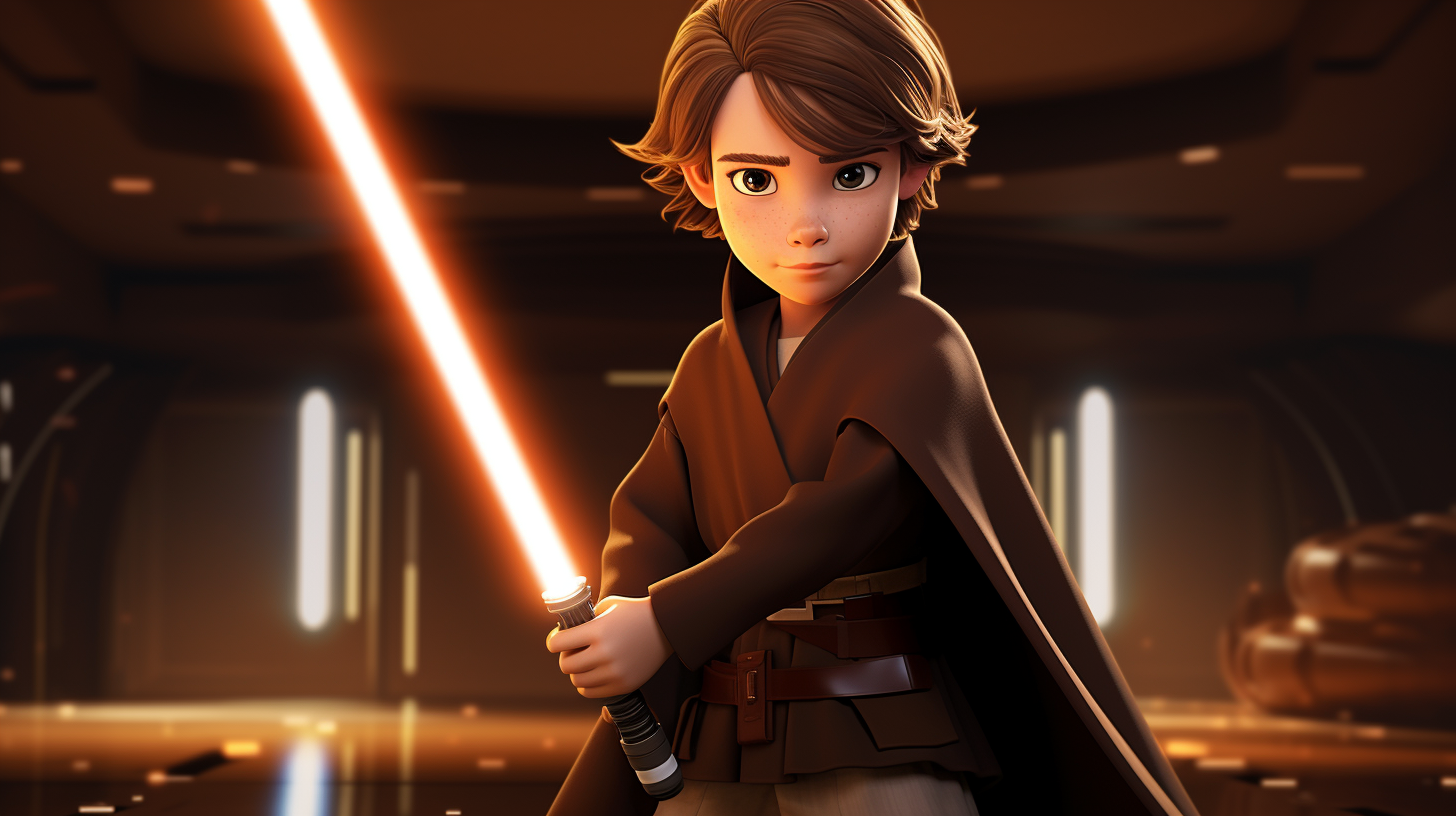 Jedi Knight Training in Classic Animation Style