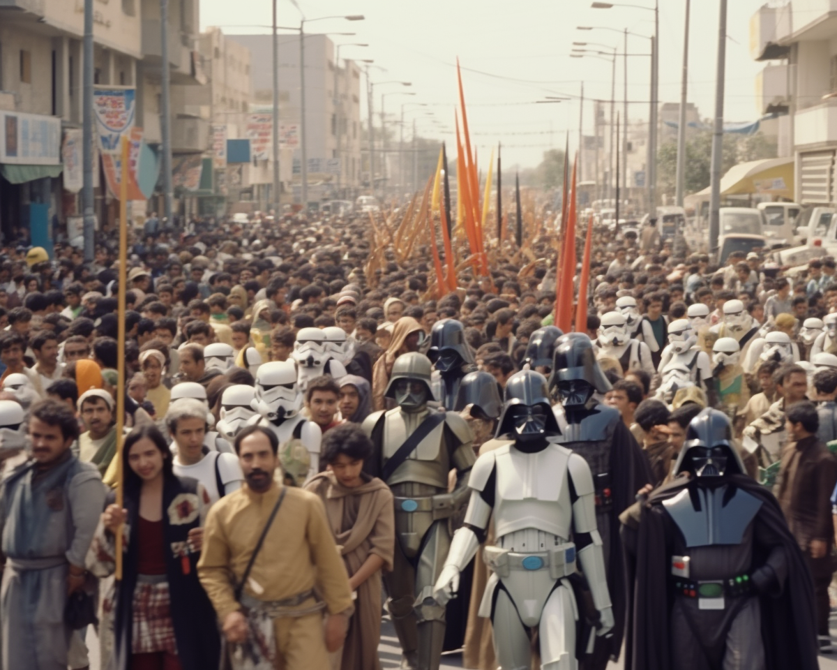 Jedis with lightsabers supporting Palestine