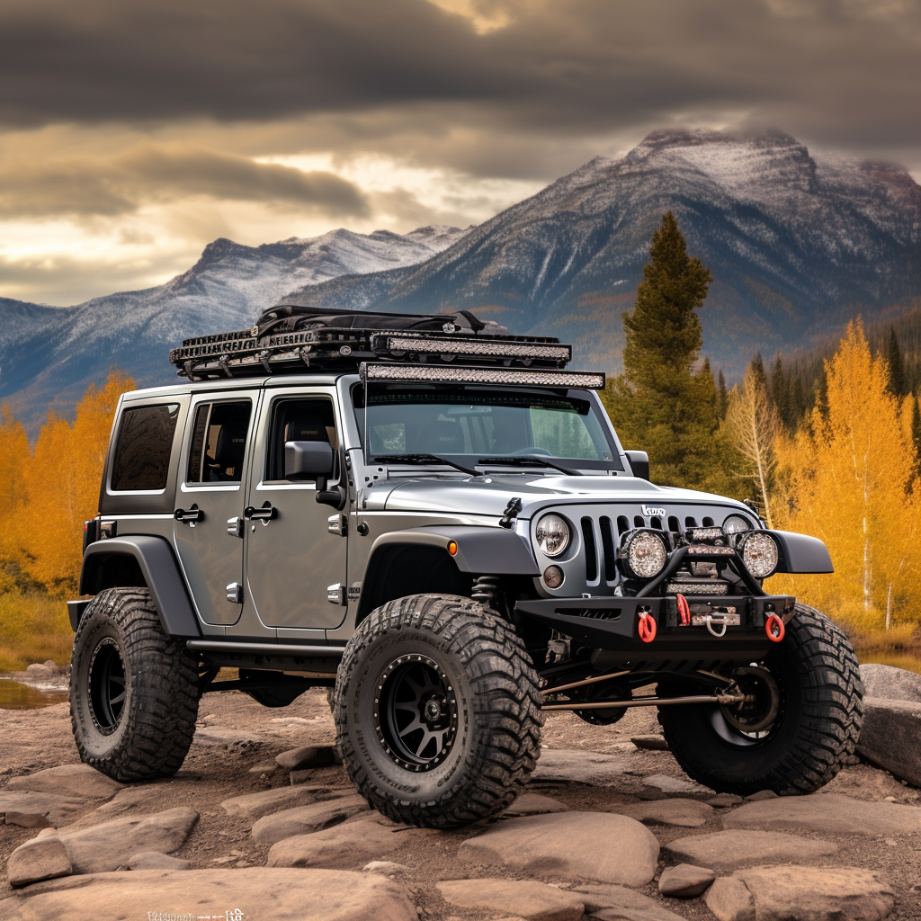 Jeep Wrangler JK with Silver Fenders