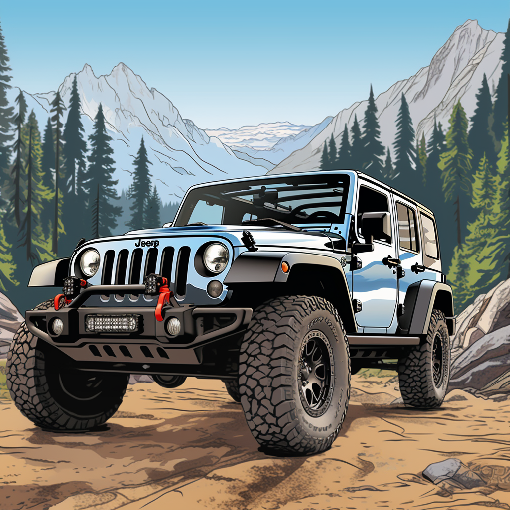 Coloring page of Jeep Wrangler Rubicon 392