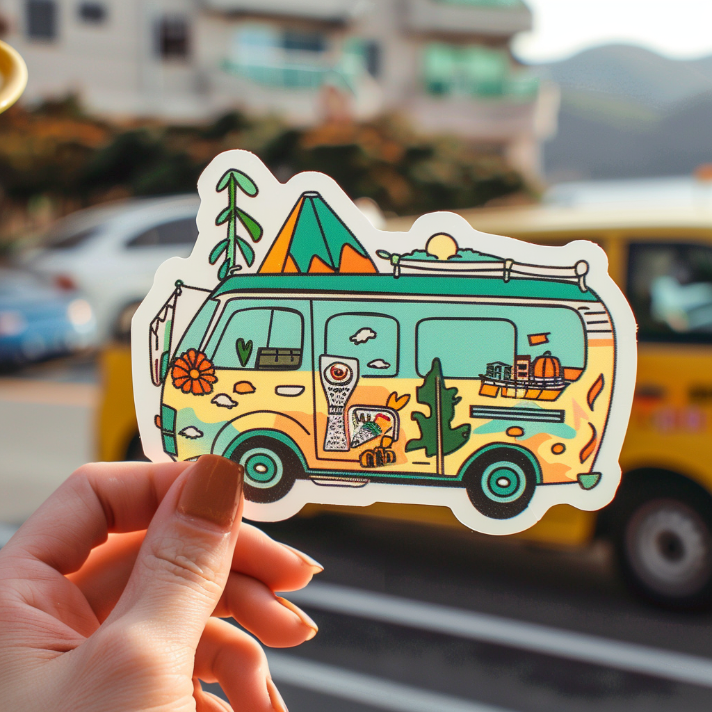 Cute Jeju Island Sticker Carrier Attachment