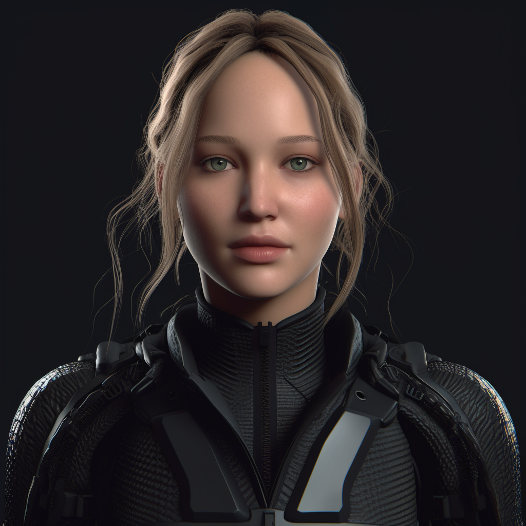 Jennifer Lawrence in all-black agent gear