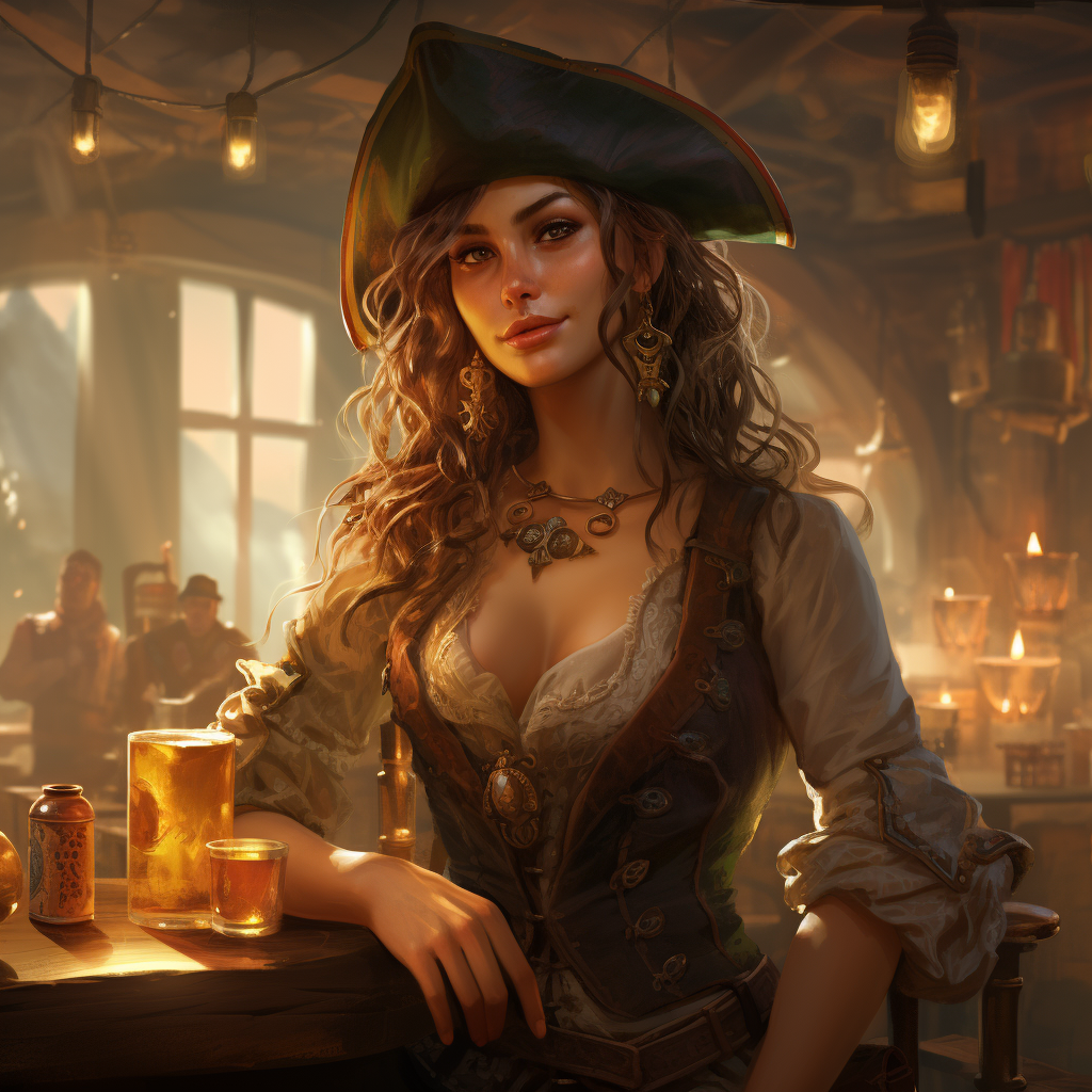 One-eyed pirate tavern-keeper Jessica