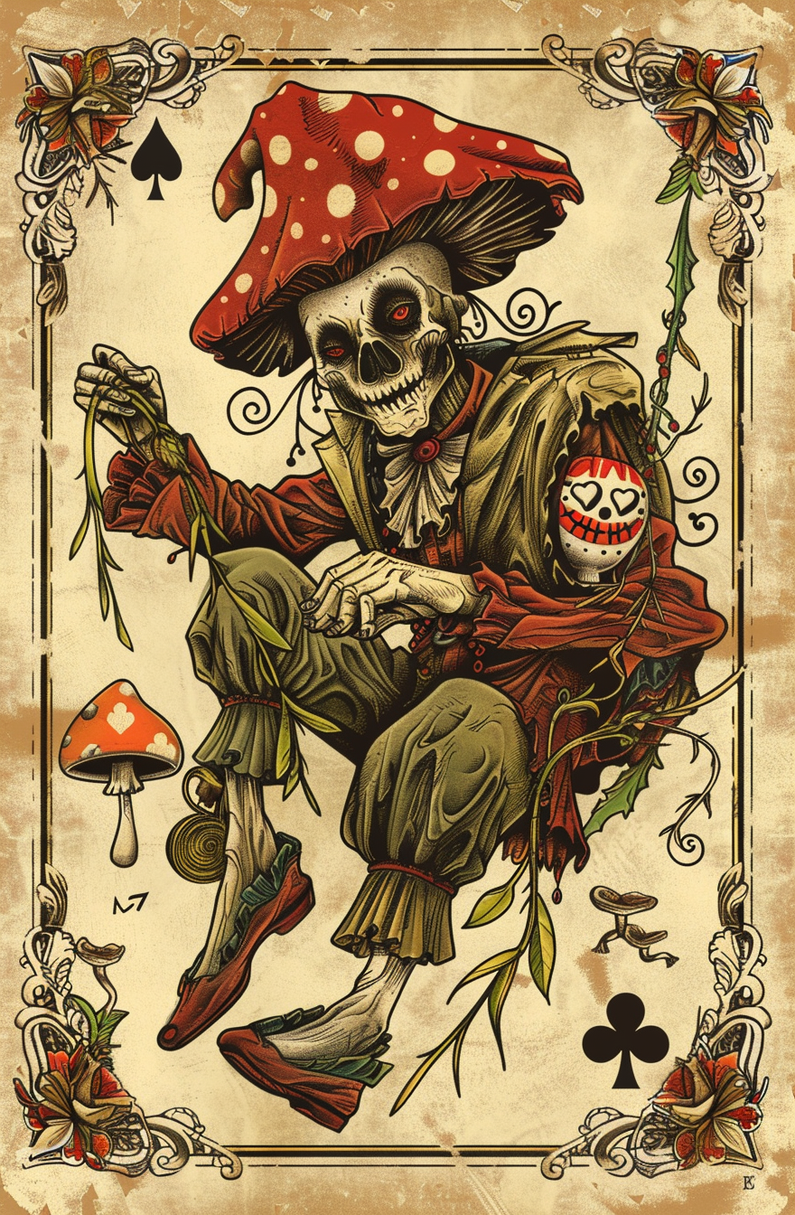 Psychedelic Jester Playing Cards Artwork