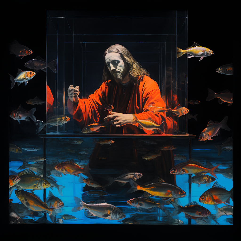 Artwork of Jesus and the Fishes