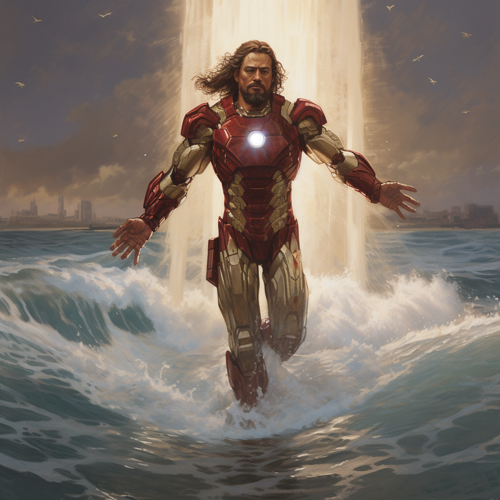 Jesus depicted as Ironman superhero