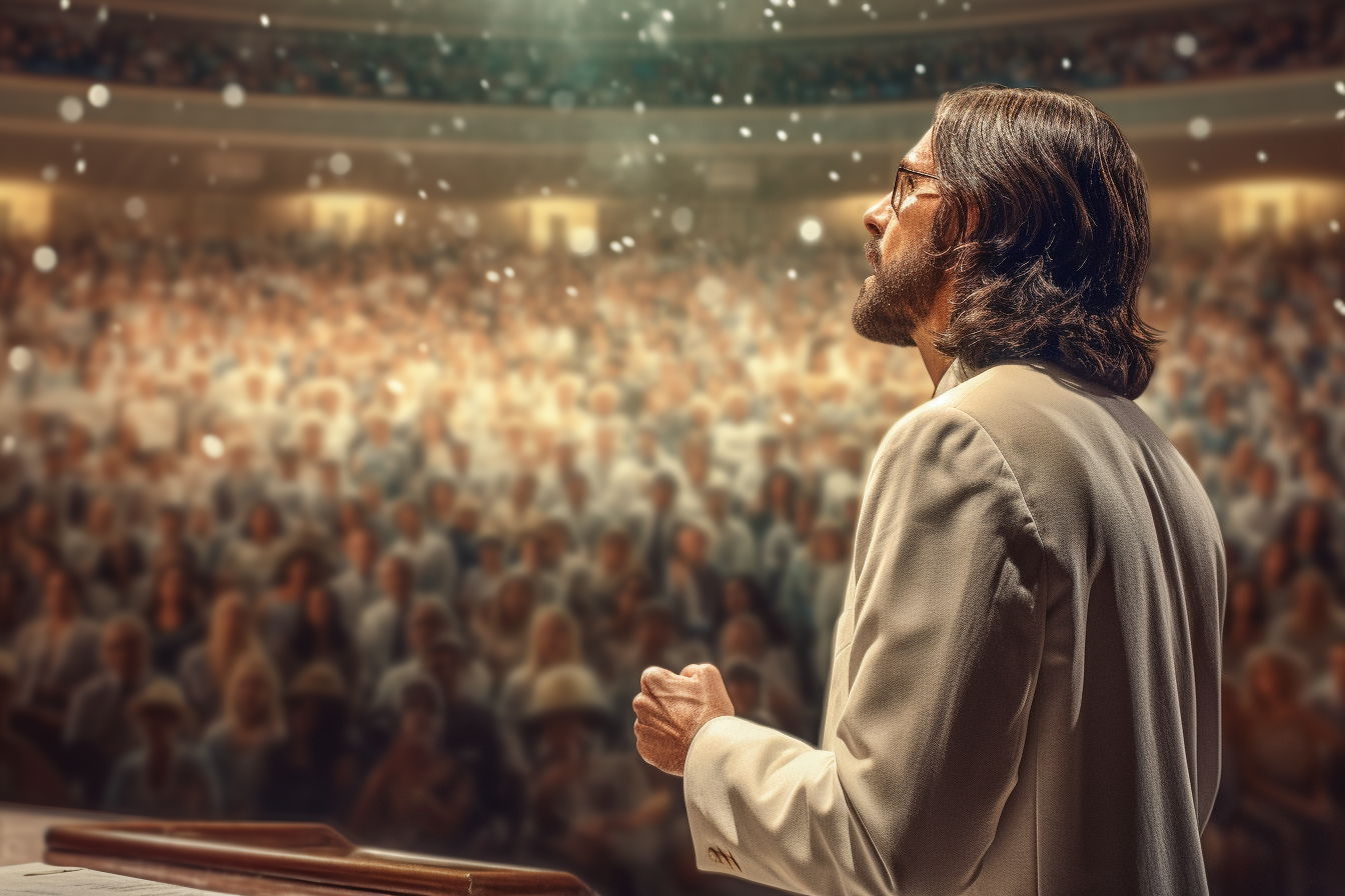 Jesus teaching in modern church