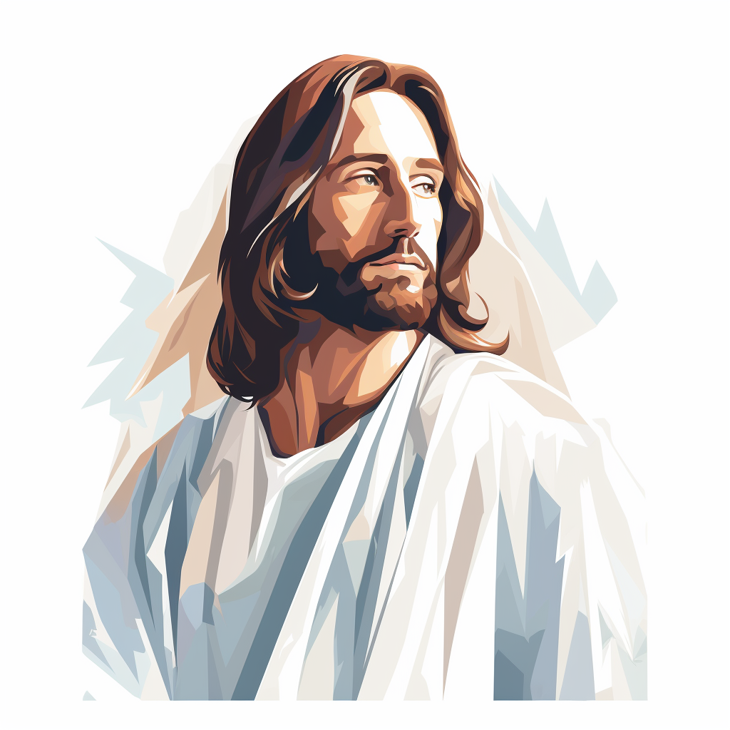 Simple and Realistic Jesus Vector Art