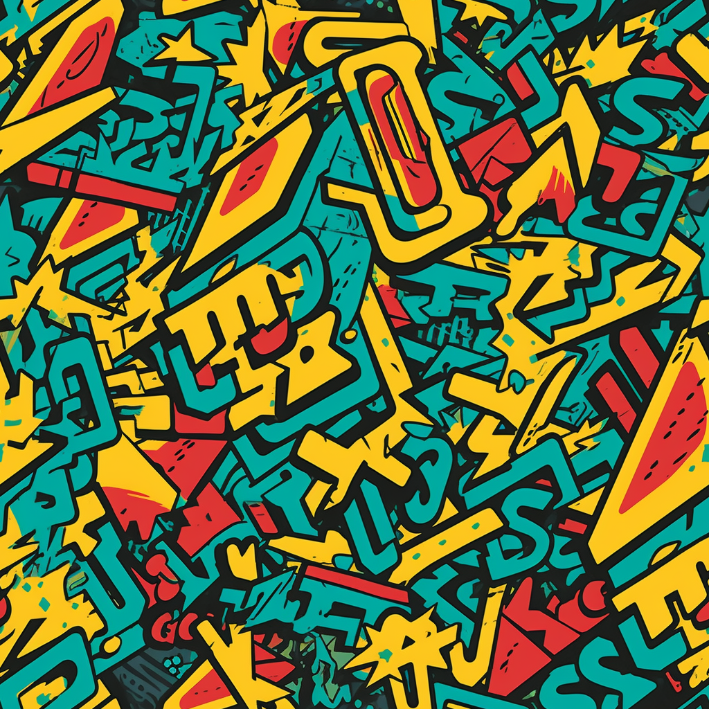 Jet Set Radio graffiti tile pattern