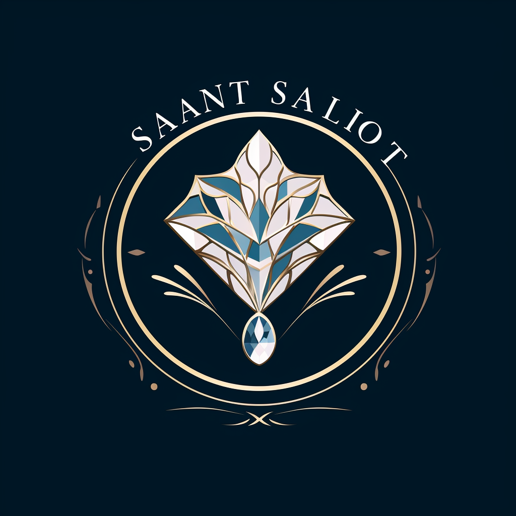 Beautiful family-owned jewelry store logo with diamond accent