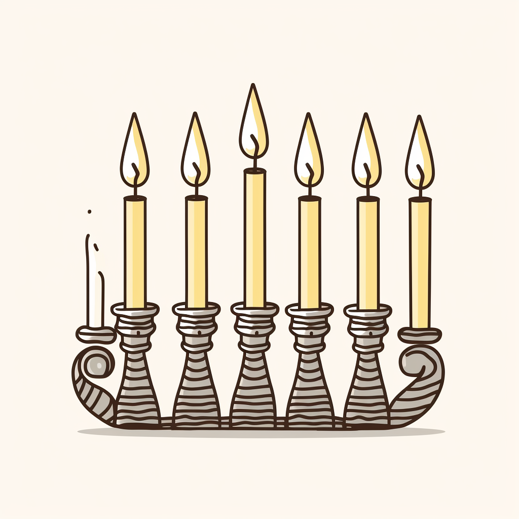 Beautiful Jewish Menorah with 9 Candles