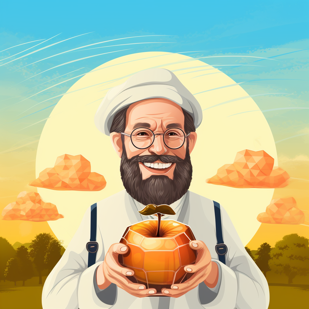 Medical Physician holding an apple and honey for New Year