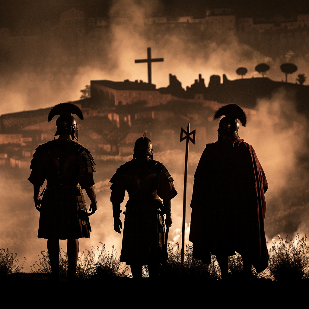 Silhouettes of Jewish Roman Centurion