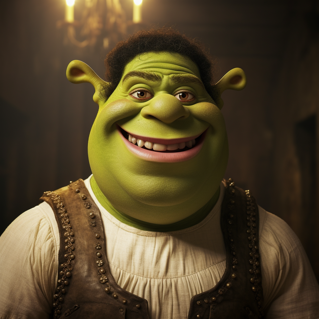 Funny Jewish Shrek Cartoon Illustration