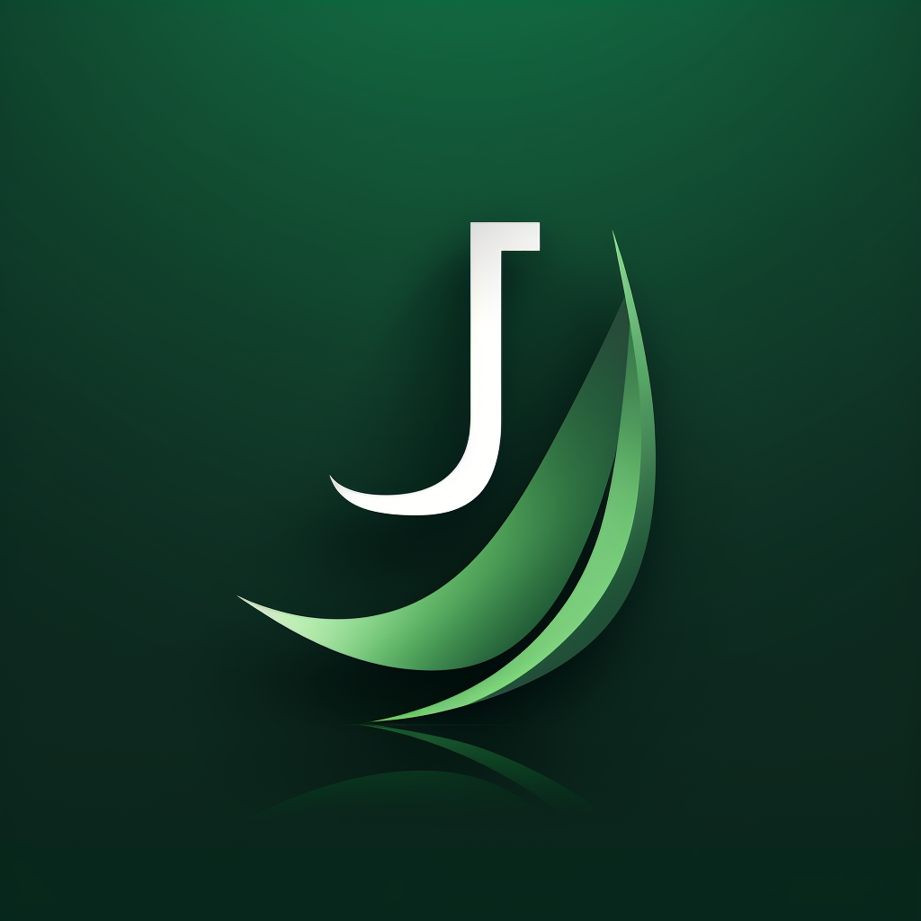 Ji Text Logo with Green Theme