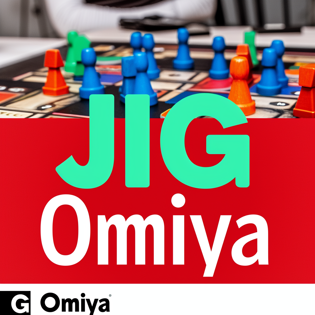 Colorful board game event banner with JIGG Omiya