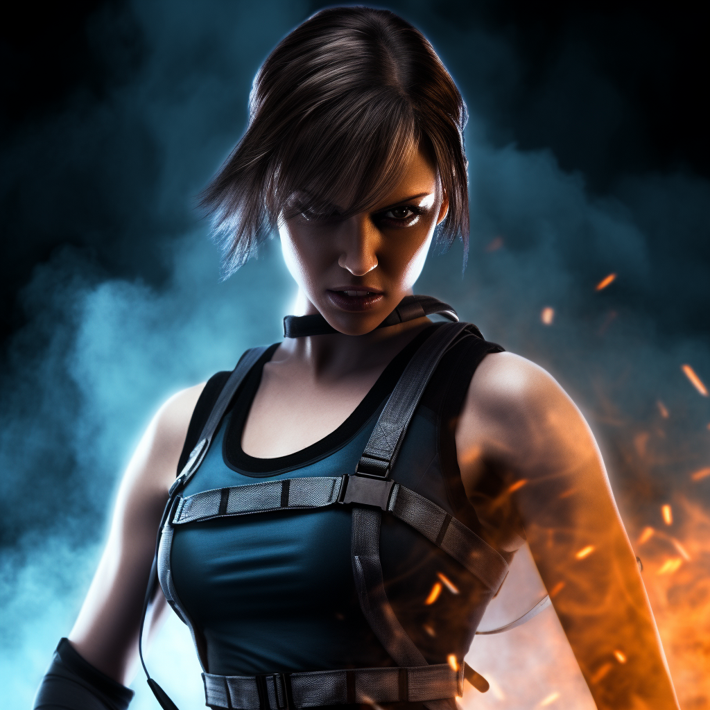 Jill Valentine in dark smoke - Resident Evil