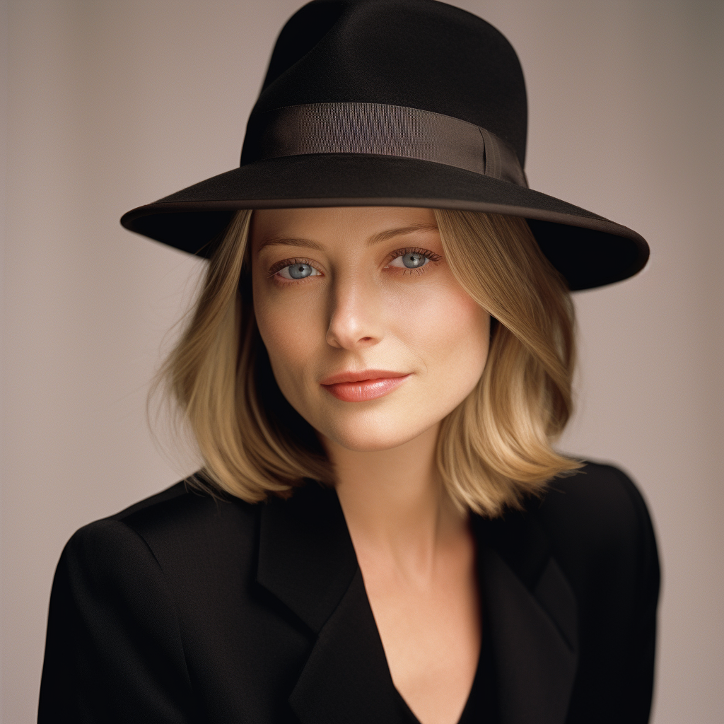 Jodie Foster wearing a Fedora