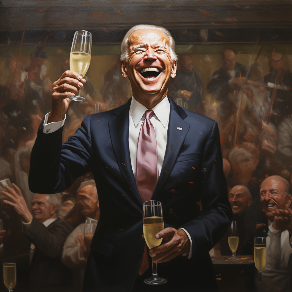 Joe Biden celebrating his victory