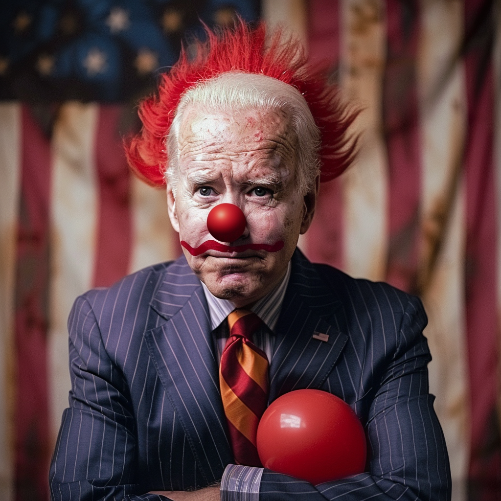 Joe Biden Clown Transformation Image