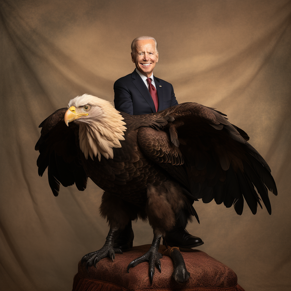 Joe Biden on a Giant Turkey