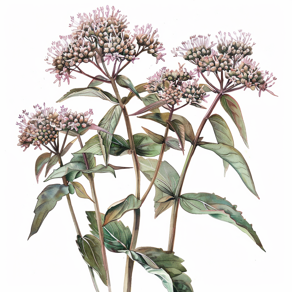 Joe Pye Weed Watercolour Illustration