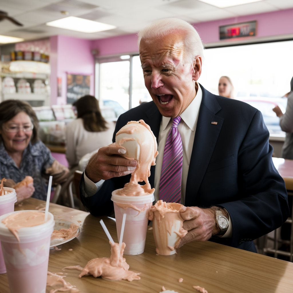 Joe Biden spills milkshake in hilarious moment