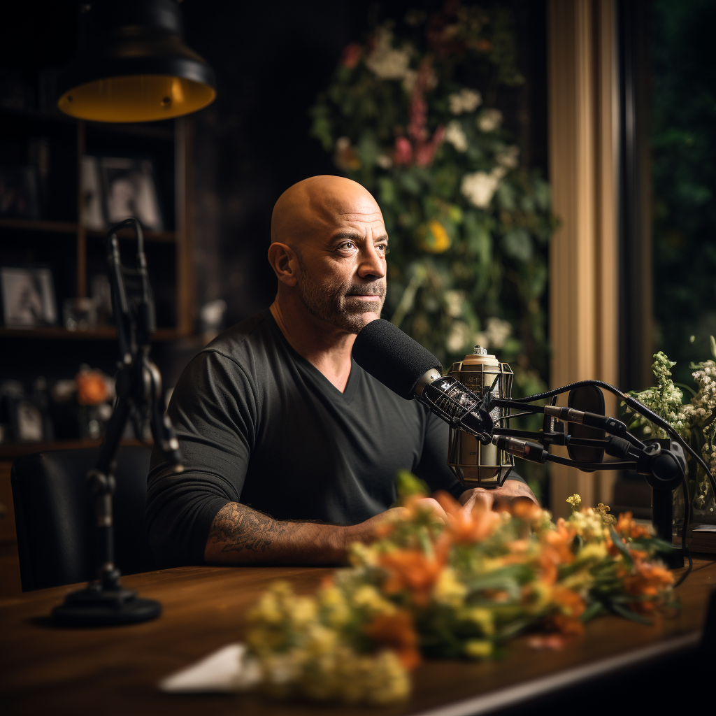 Joe Rogan in Podcast Studio