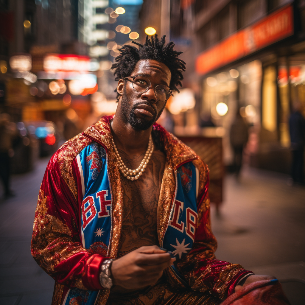 Joel Embiid playing Tyler Durden in 90s