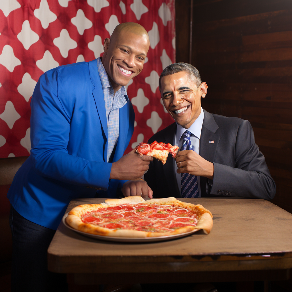 Cena Obama Sonic Pizza Feeding