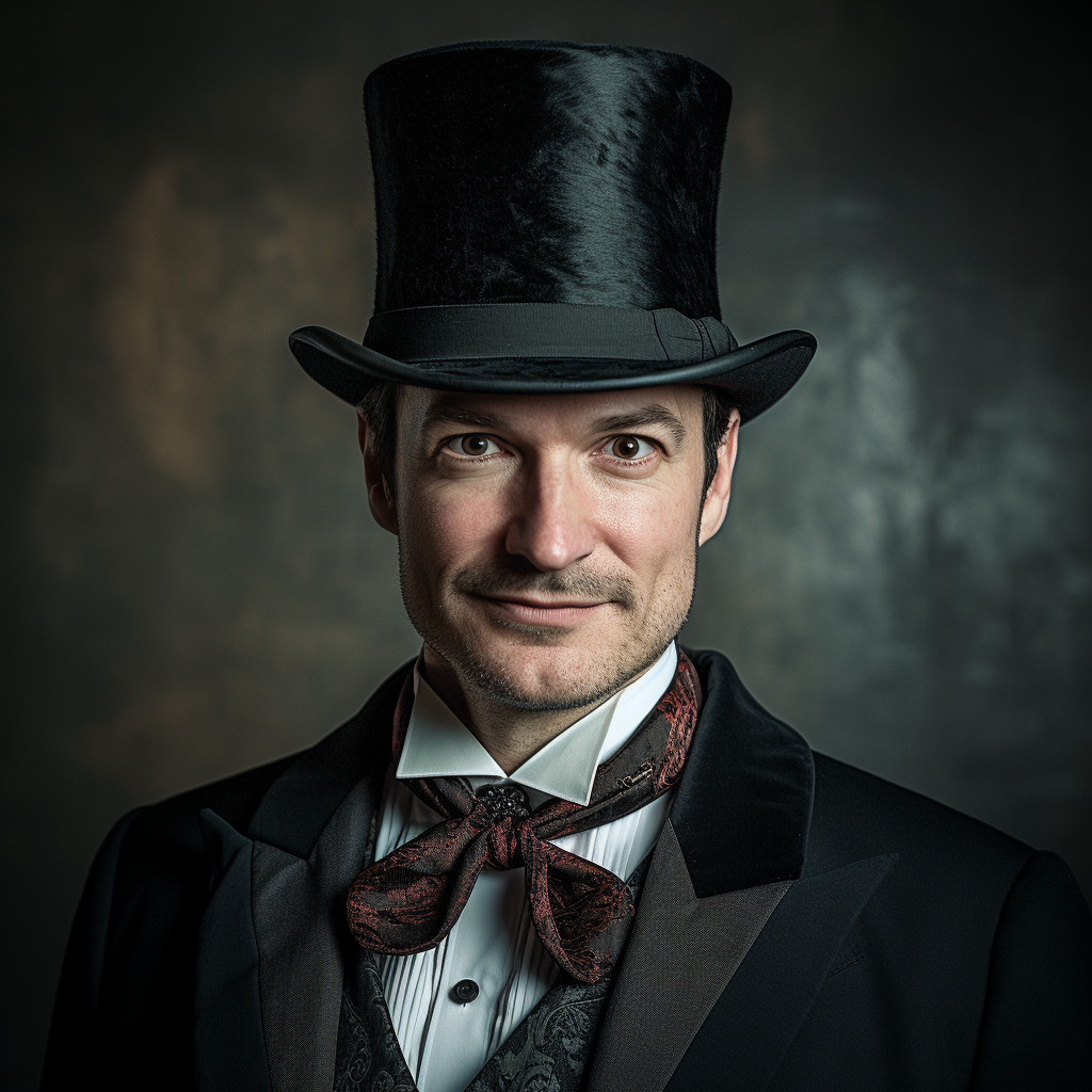 John Dehlin wearing top hat