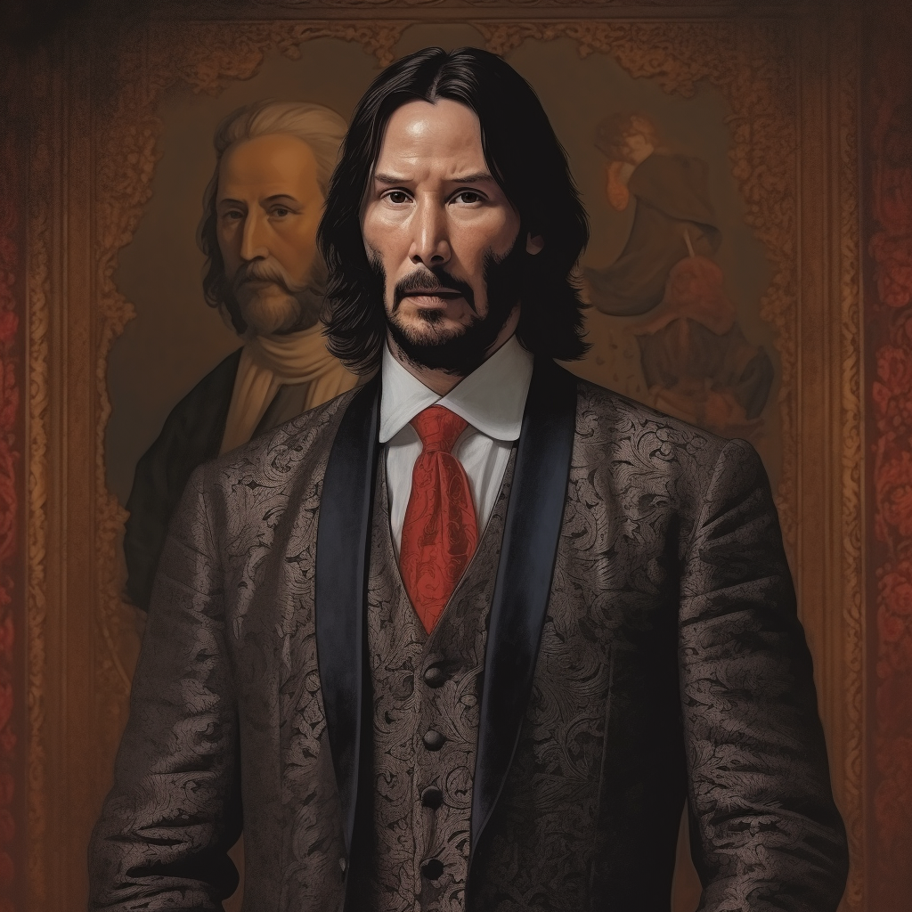 John Wick in Japanese art style