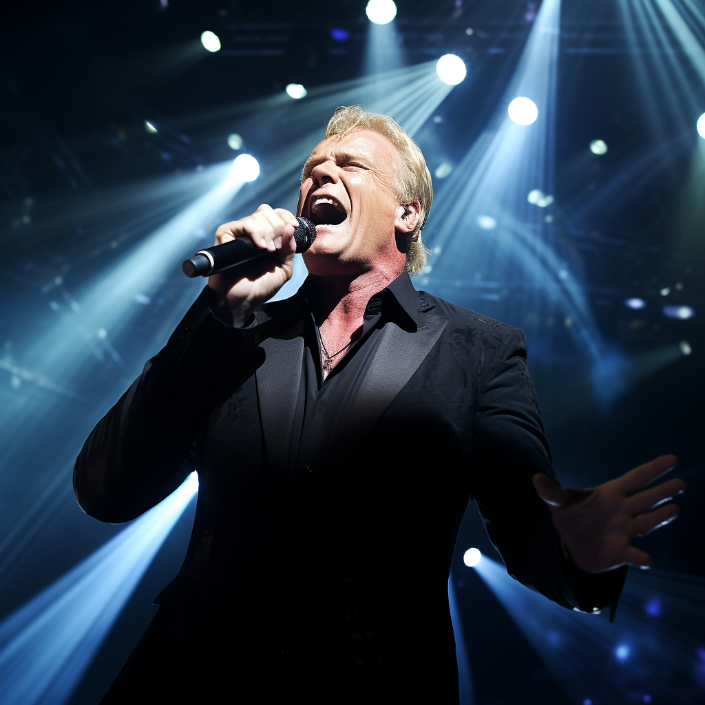 John Farnham performing in Singapore