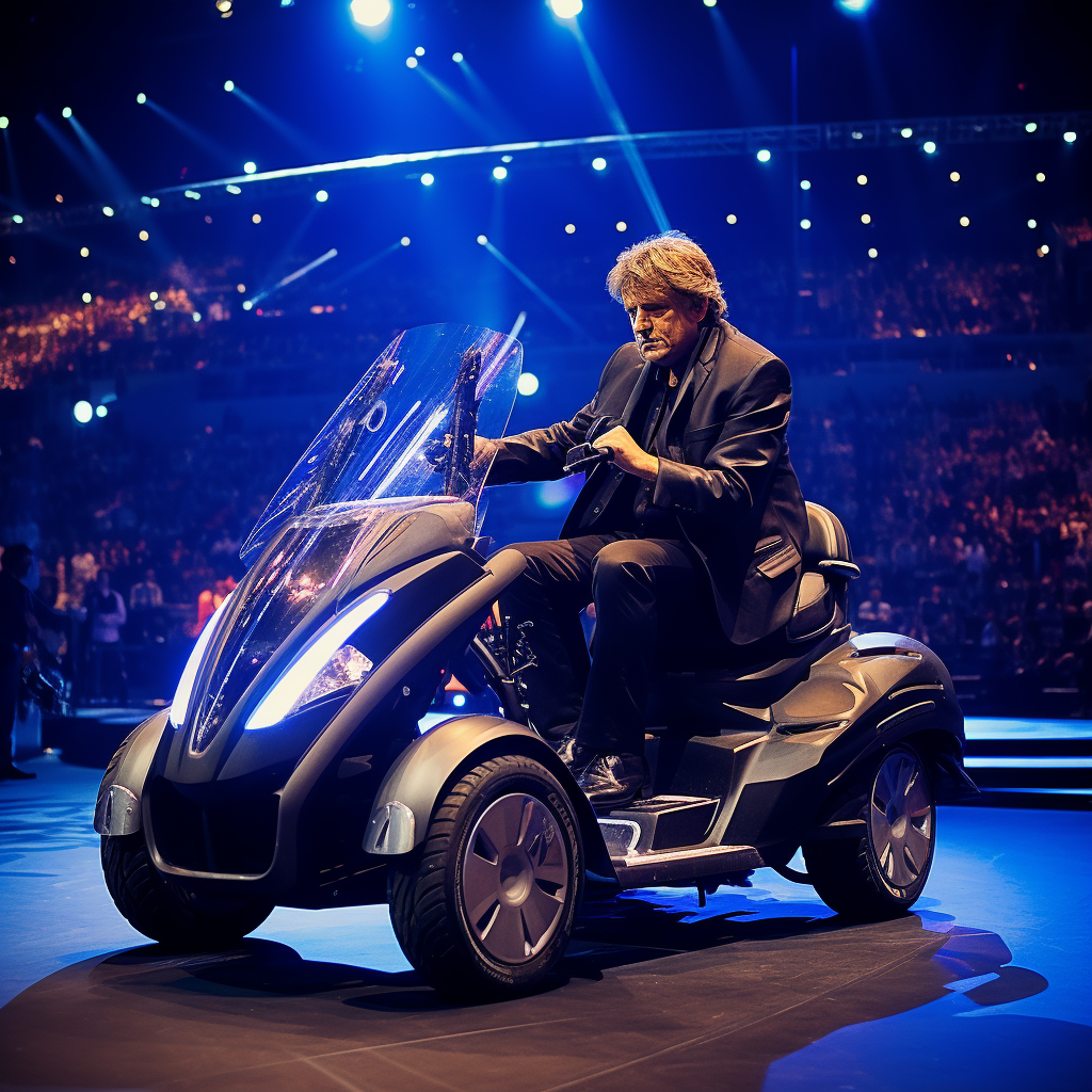 Johnny Hallyday performing at concert