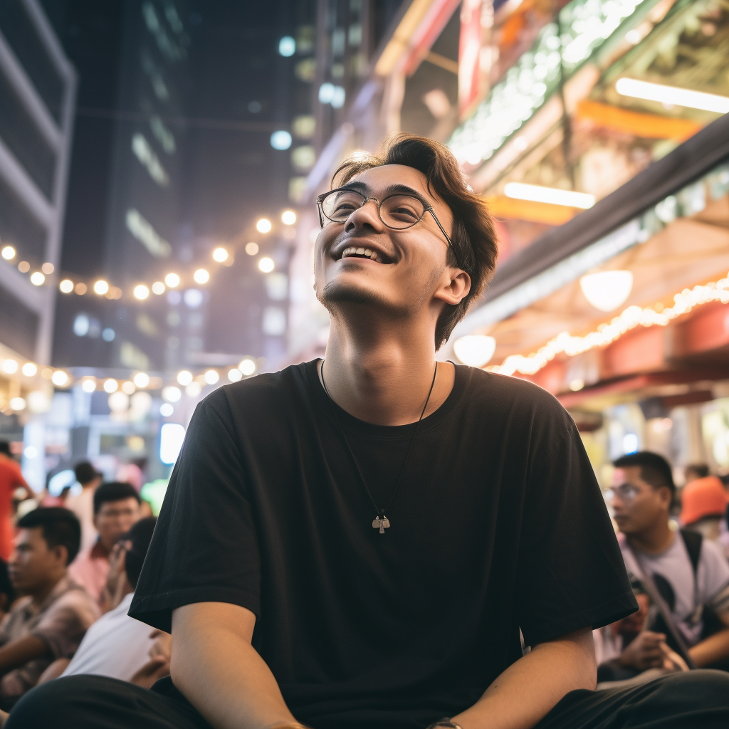 Couples embracing at Joji concert