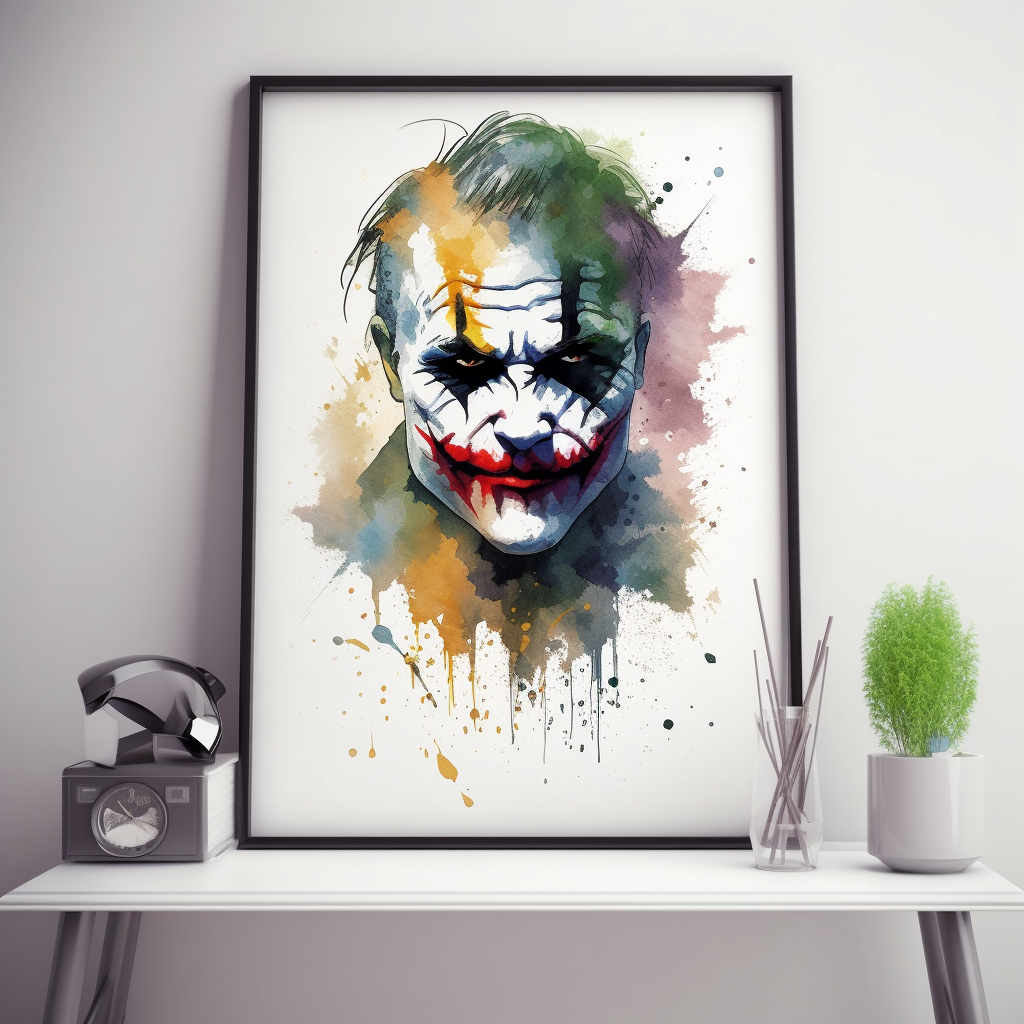 Colorful Joker and Batman Poster