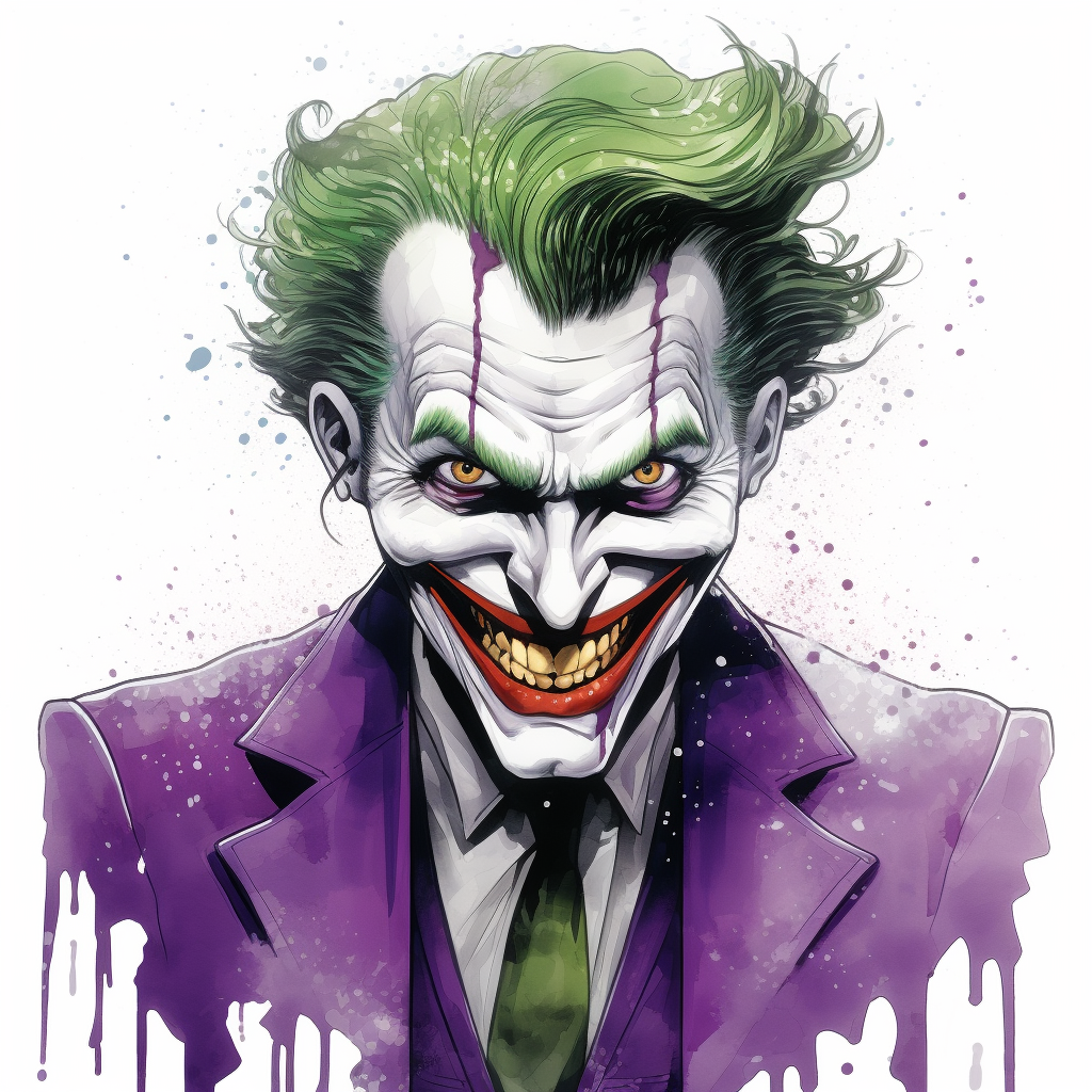 Joker Disney Comic Art White Background